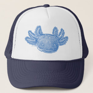 Axolotl Trucker Hat - BLUE