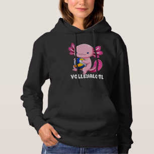 Axolotl Volleyball Player Mexican Salamander Fish Hoodie