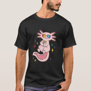 Axolotl Wearing Rainbow Coloured Glasses T-Shirt