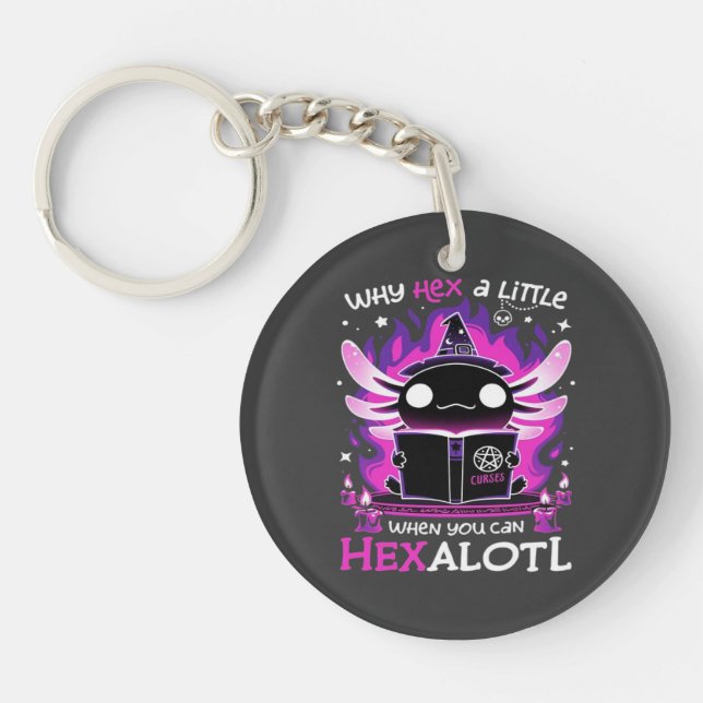 Axolotl Witching Hour - Salamandre  Key Ring (Front)