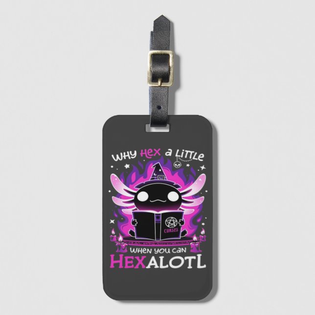 Axolotl Witching Hour - Salamandre  Luggage Tag (Front Vertical)