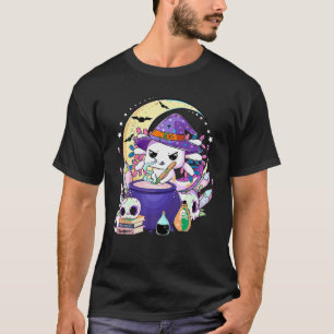 Axolotl With Magic Potion Witch Halloween Axolotl  T-Shirt