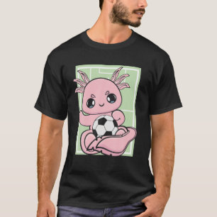 Axolotl With Soccer Plays Football Team Sports T-Shirt