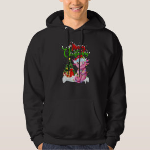 Axolotl  Xmas Decorations Santa Axolotl Christmas Hoodie