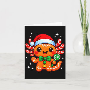 Axolotl Xmas Hat Santa Cute Funny Christmas Pajama Card