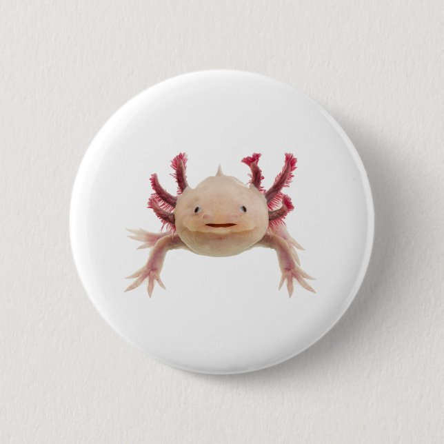 Axolotle 6 Cm Round Badge (Front)