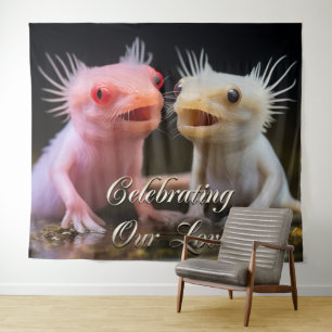 Axolotls Fish Party Backdrop Photo Wall Art Banner Tapestry