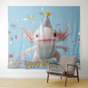 Axolotls Fish Party Backdrop Photo Wall Art Banner Tapestry