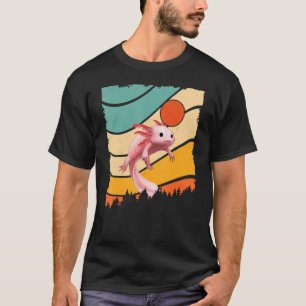 Axolotls Fish Vintage Retro Style Sun White Axolot T-Shirt