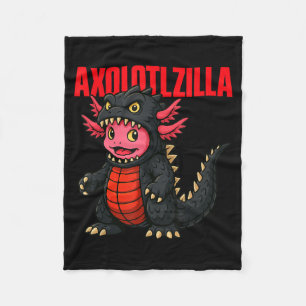 Axolotlzilla cute axolotl halloween costume boys fleece blanket