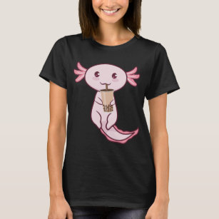 Axolots Lover Pet Animal Axolotl Bubble Tea Kawaii T-Shirt