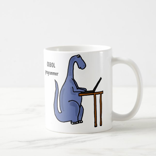 AY- COBOL Programmer Dinosaur Mug (Right)