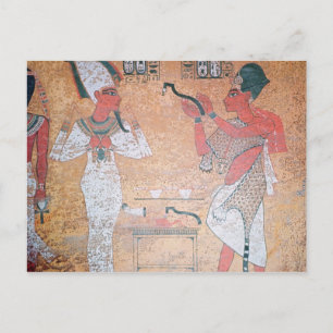 Ay performing the opening of the mouth ceremony postcard