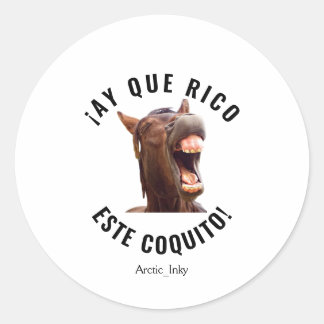 ¡Ay Que Rico Este Coquito! Classic Round Sticker