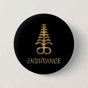 Aya Endurance Adinkra Symbol Ghana West African Et 6 Cm Round Badge