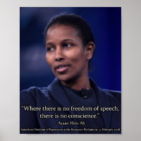 Ayaan Hirsi Ali Free Speech Poster