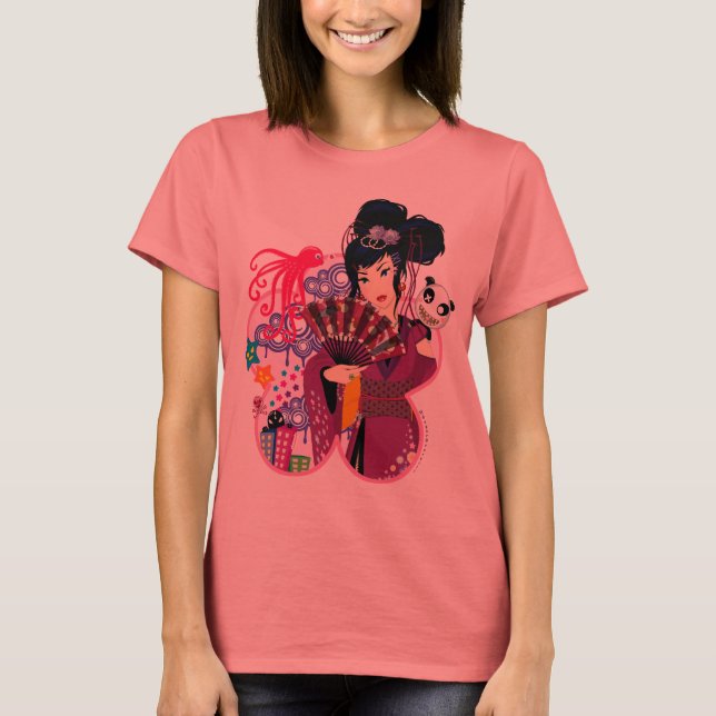 Ayaka in Harajuku Town T-Shirt (Front)