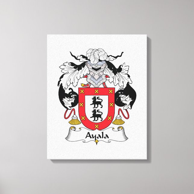 Ayala Family Crest Canvas Print (Front)