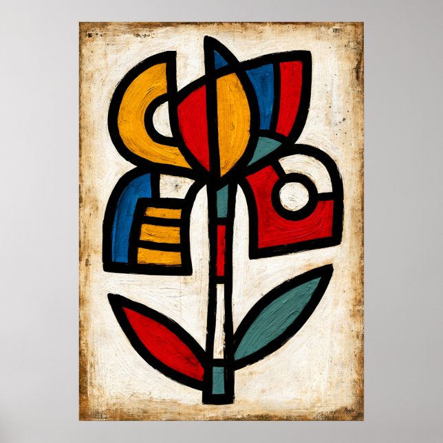 Ayame Iris Tribal Abstraction Poster (Front)