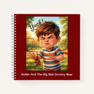 Ayden And The Big Red Gummy Bear Spiral Notebook