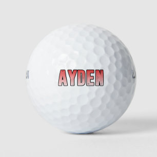 Ayden pink name golf balls