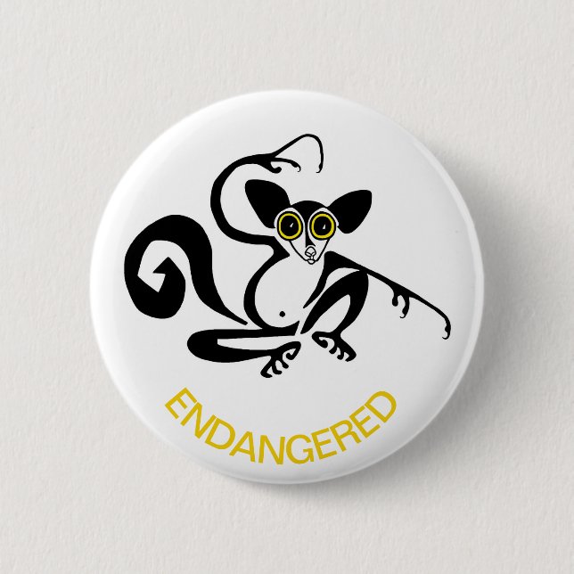 AYE-AYE - Animal activist - Primate - lemur- 6 Cm Round Badge (Front)