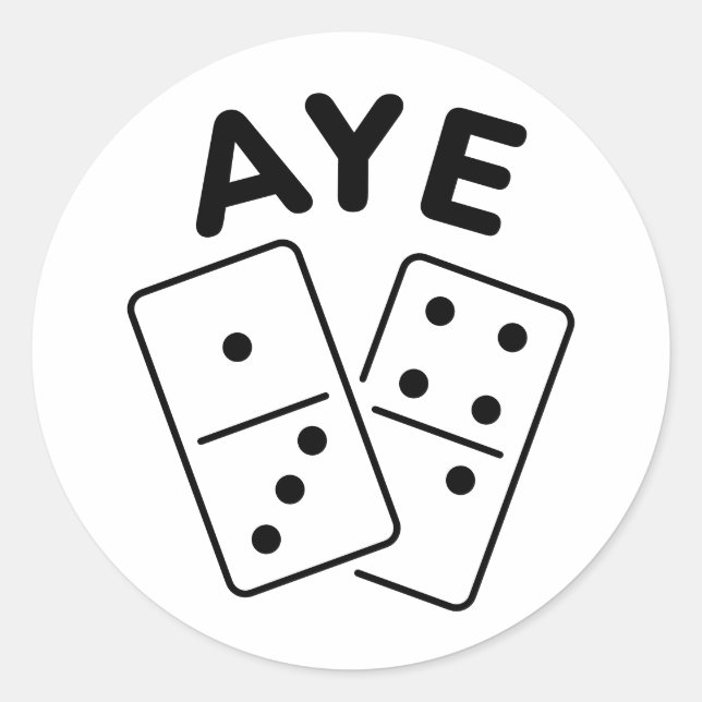 'Aye Domino' K-Pop Boygroup Meme Quote Classic Round Sticker (Front)