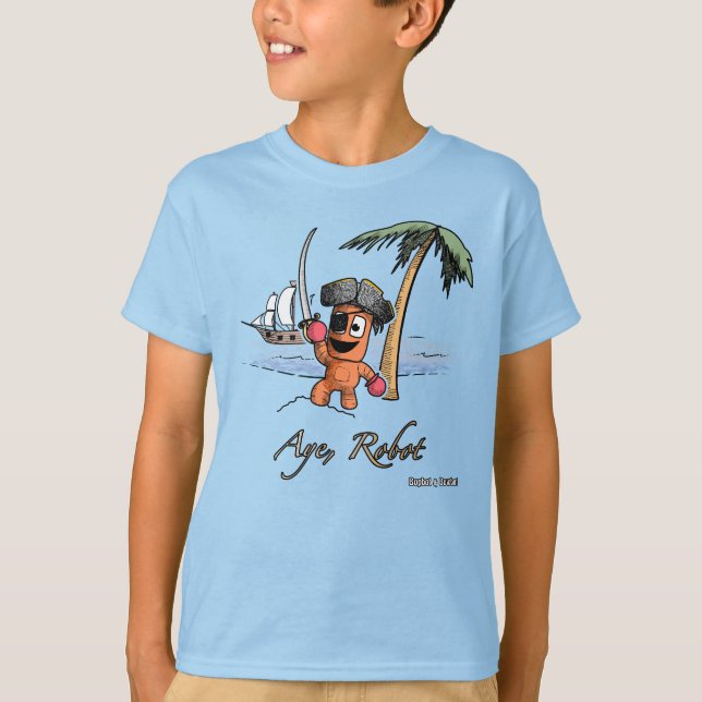 Aye, Robot Pirate T-Shirt (Front)