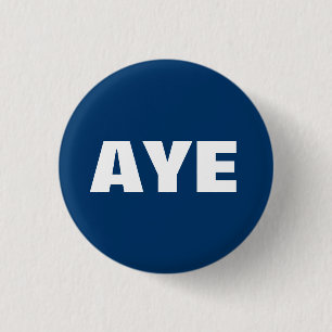 Aye Scottish Independence Button Badge