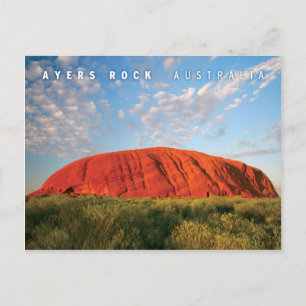 ayers rock in australia postcard