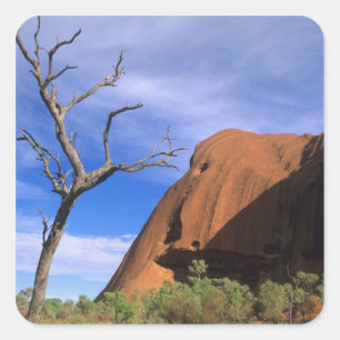 Ayers Rock Uluru in the Outback Australia Square Sticker