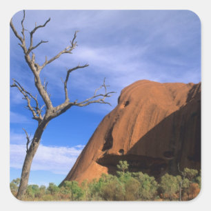 Ayers Rock Uluru in the Outback Australia Square Sticker