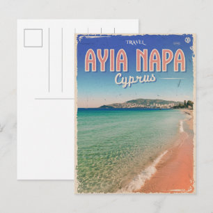 Ayia Napa Cyprus, white beach Mediterranean gifts Postcard
