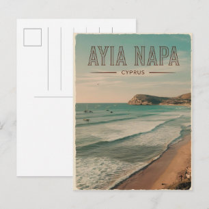 Ayia Napa Cyprus, white beach Mediterranean gifts Postcard