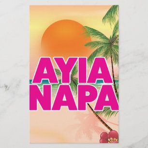 Ayia Napa Holiday poster Stationery