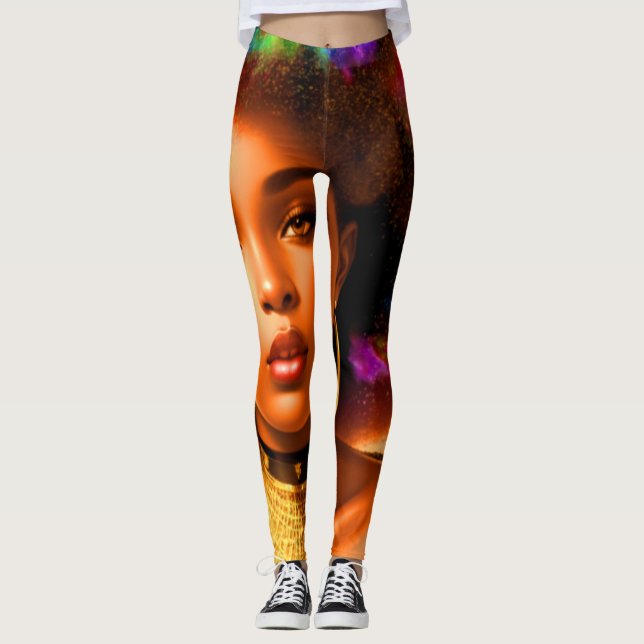 Ayila Tapestry gold Leggings (Front)