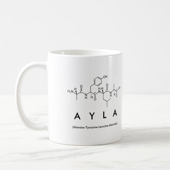 Ayla peptide name mug (Left)