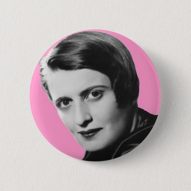 ayn-Rand 6 Cm Round Badge (Front)