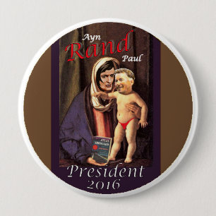 Ayn Rand Paul 10 Cm Round Badge