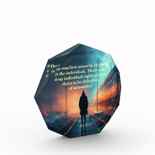 Ayn Rand Quote On The Smallest Minority(John Galt) Photo Block