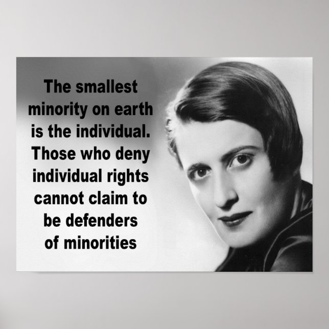 Ayn Rand Quote Poster (Front)