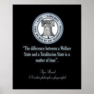 Ayn Rand Quote (Totalitarianism) Poster