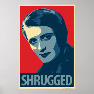 Ayn Rand - Shrugged: Obama CHOPE Parody Poster