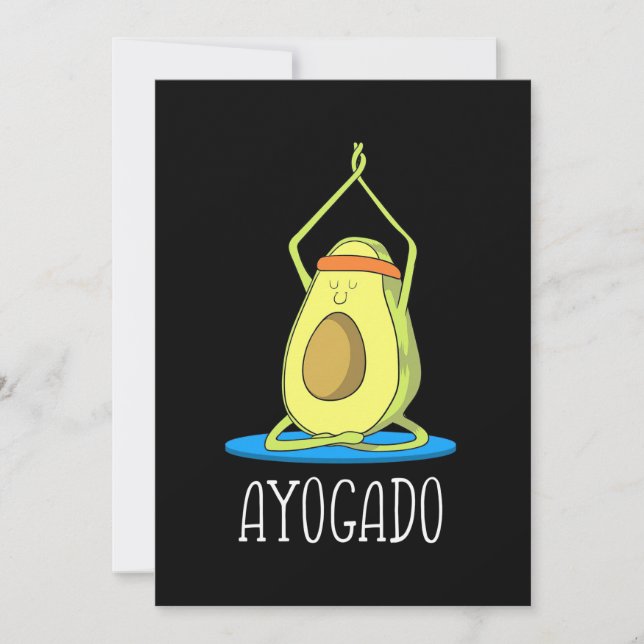 Ayogado Avocado Yoga Lover Save The Date (Front)
