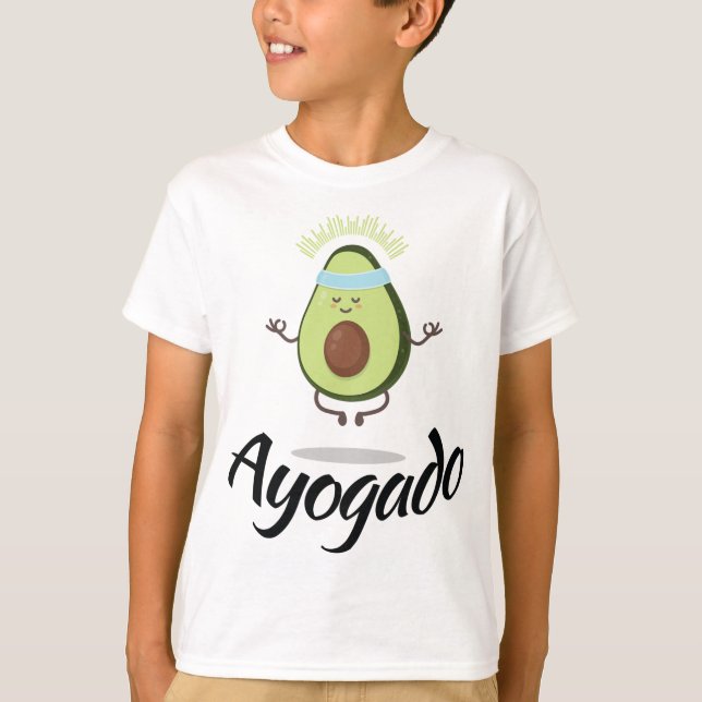 Ayogado - Yoga Avocado - Spiritual Fruit - Vegan P T-Shirt (Front)