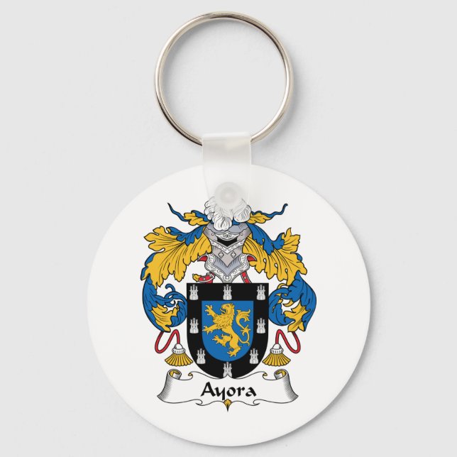 Ayora Family Crest Key Ring (Front)