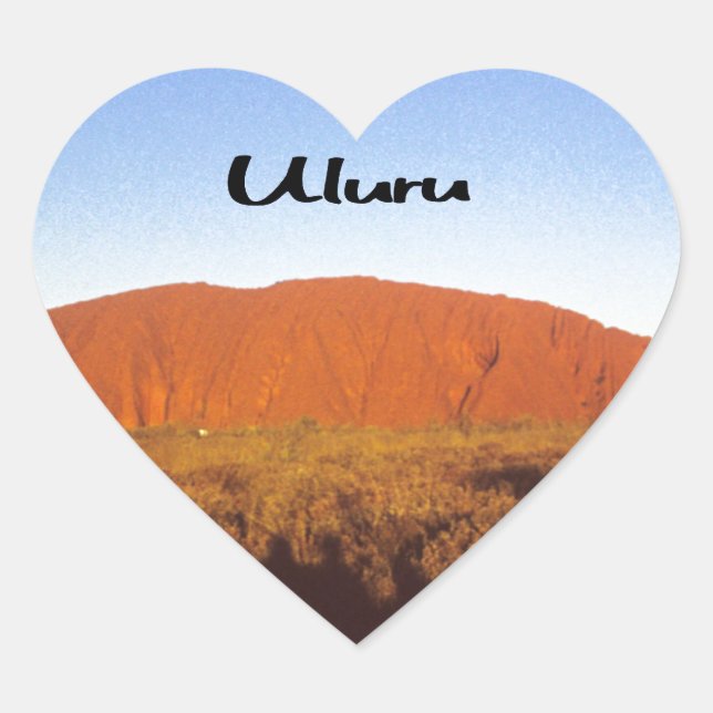 Ayres Rock Heart Sticker (Front)
