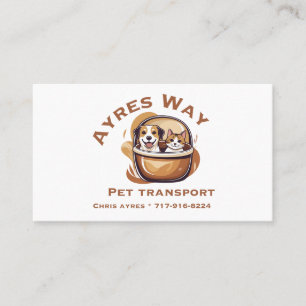 Ayres Way Pet Transport Business Card