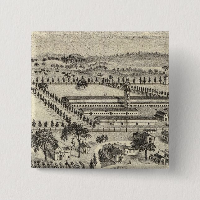 Ayrshire Farm 15 Cm Square Badge (Front)