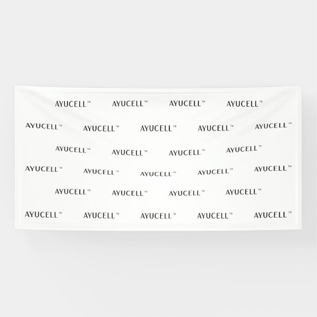 Ayucell 4x8 Step and Repeat Banner - White (Horizontal)